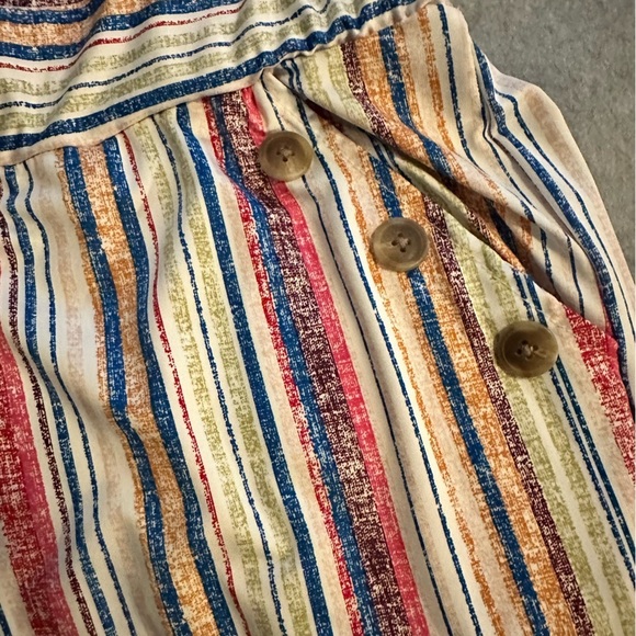 Robert Louis wide leg cropped pants striped size XL - Picture 3 of 4